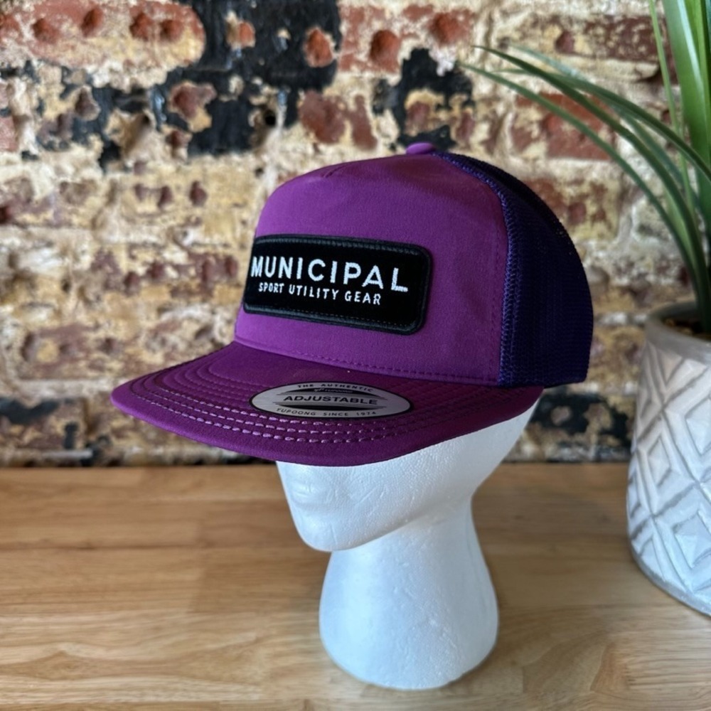 Municipal Sport Utility Gear Purple Cotton & Mesh Slide Back Cap/NWOT